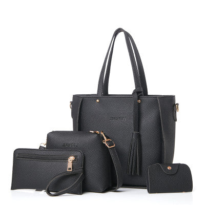 Women PU Leather Messenger and Shoulder Bag Set
