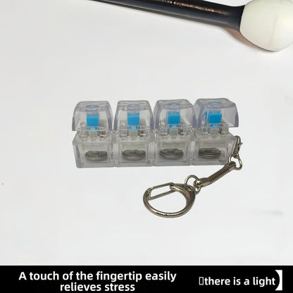 RGB Light Up Keychain Stress Relief Button Toy