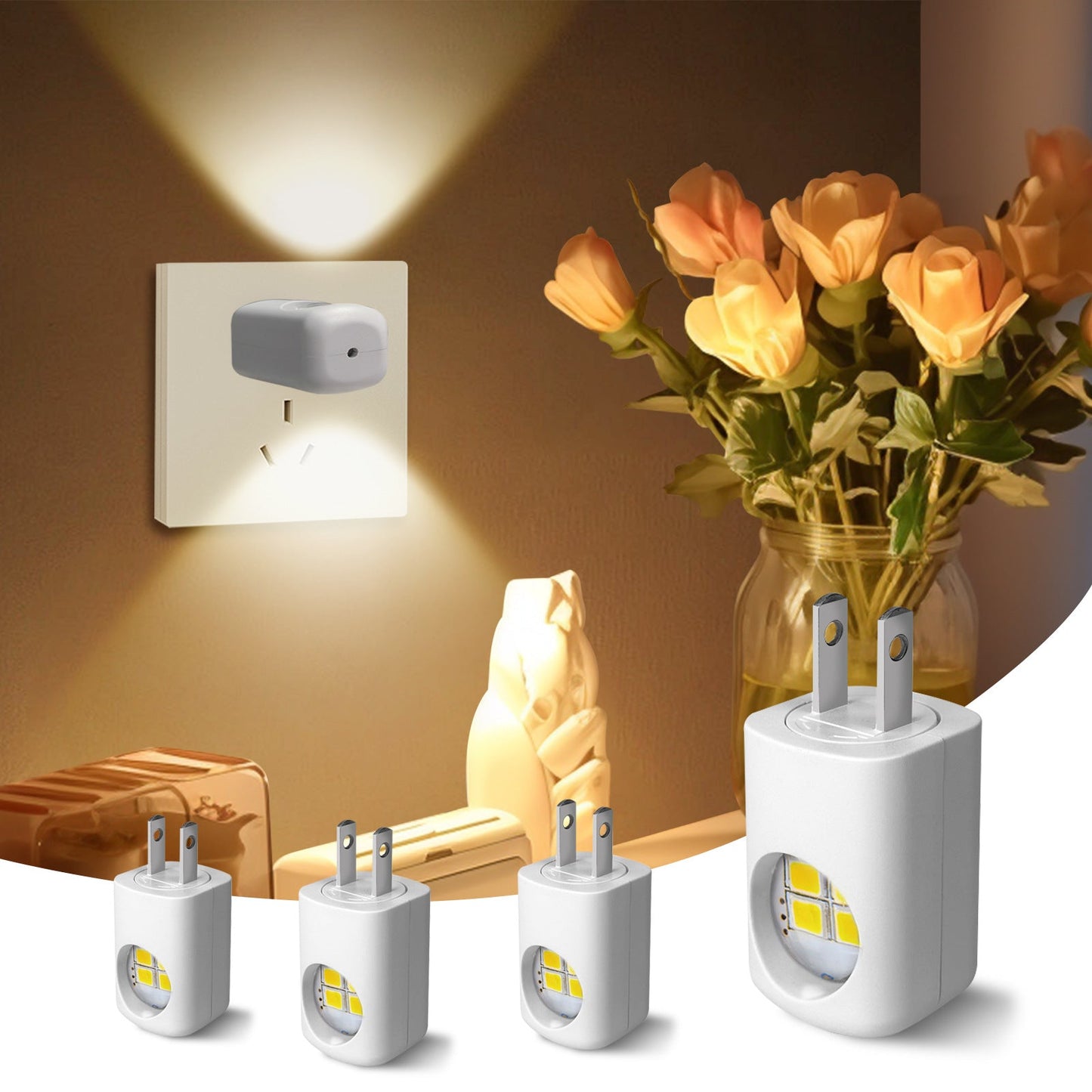 Intelligent Motion Sensor LED Night Light with Dual Lighting Modes