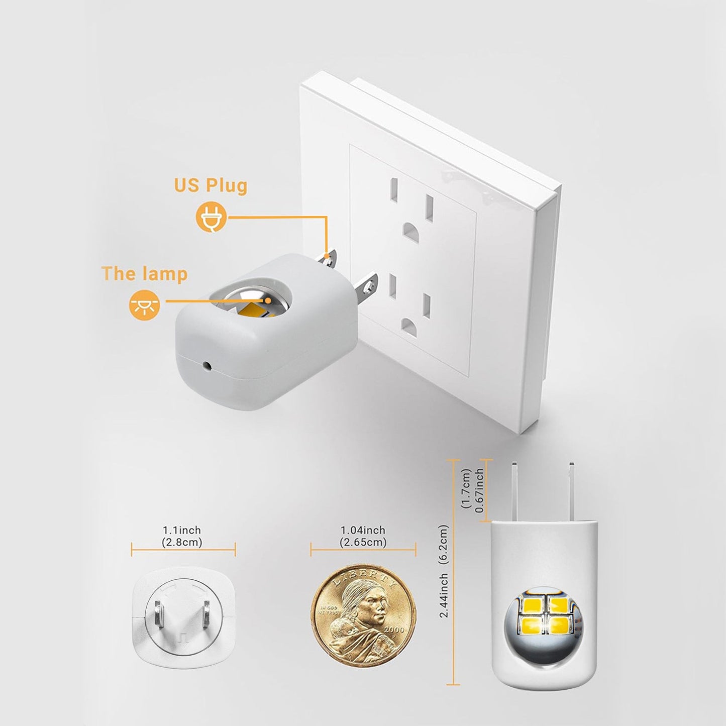 Intelligent Motion Sensor LED Night Light with Dual Lighting Modes