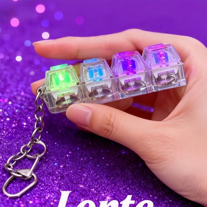 RGB Light Up Keychain Stress Relief Button Toy