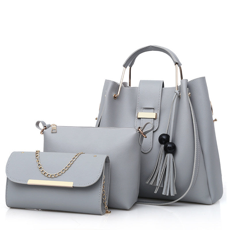 Women PU Leather Messenger and Shoulder Bag Set