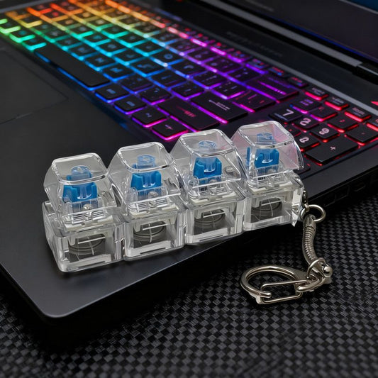 RGB Light Up Keychain Stress Relief Button Toy