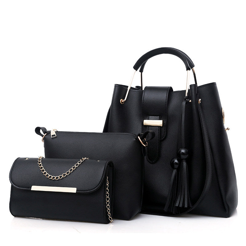Women PU Leather Messenger and Shoulder Bag Set