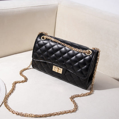 2025 New European and American Fashion Trendy Diamond Plaid Chain Bag Chanel Style Women's Bag Shoulder Crossbody Bag Women's Bag Small Bag